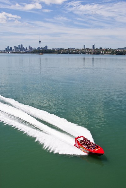 Auckland Adventure Jet on the Auckland harbour